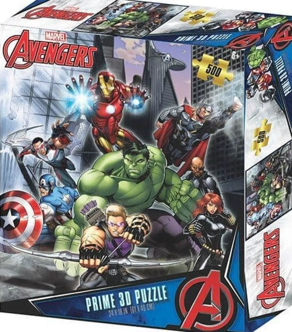 Kidicraft 500 Pieces* - Avengers Battle 3D - 500 Piece Jigsaw Puzzle