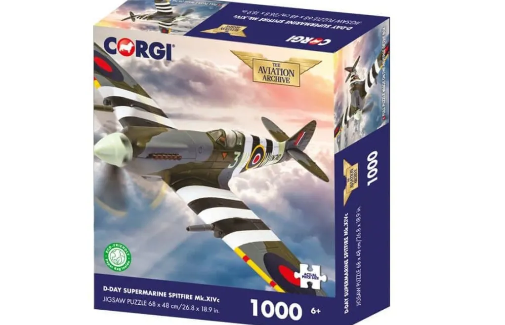 Kidicraft 1000 Pieces* - D-Day Supermarine Spitfire Mk Xivc - 1000 Piece Jigsaw Puzzle