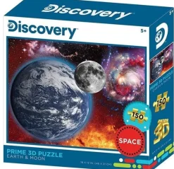 Kidicraft 300 Pieces & Under* - Discovery Earth & Moon 3D - 150 Piece Jigsaw Puzzle
