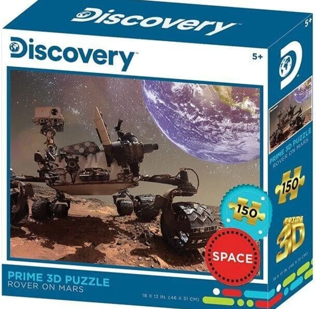 Kidicraft 300 Pieces & Under* - Discovery Mars Rover 3D - 150 Piece Jigsaw Puzzle