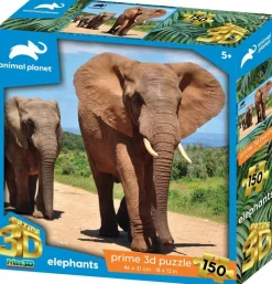 Kidicraft 300 Pieces & Under* - Elephants - Animal Planet 150 Piece Jigsaw Puzzle