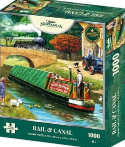 Kidicraft 1000 Pieces* - Rail & Canal - 1000 Piece Jigsaw Puzzle