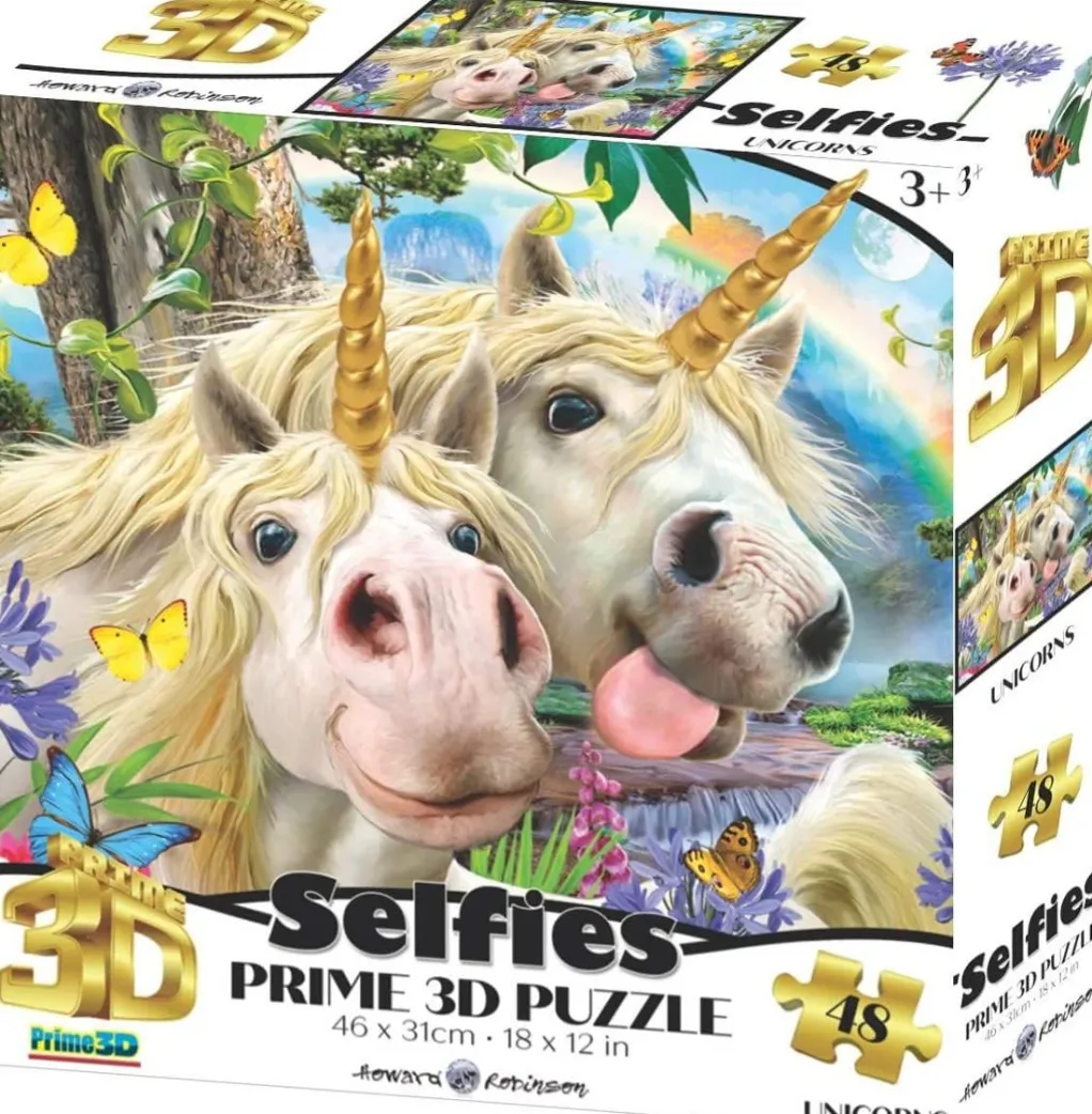 Kidicraft 100 Pieces & Under* - Selfies Unicorn - 48 Piece Jigsaw Puzzle