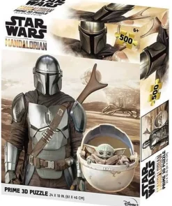 Kidicraft 500 Pieces* - The Mandalorian & Grogu 3D - 500 Piece Jigsaw Puzzle