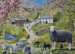 Misc 1000 Pieces*Lake District Puzzles - Springtime On The Farm - 1000 Piece Jigsaw Puzzle
