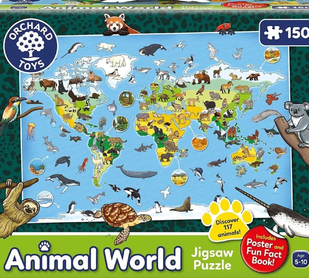 Orchard Toys 300 Pieces & Under* - Animal World - 150 Piece Jigsaw Puzzle