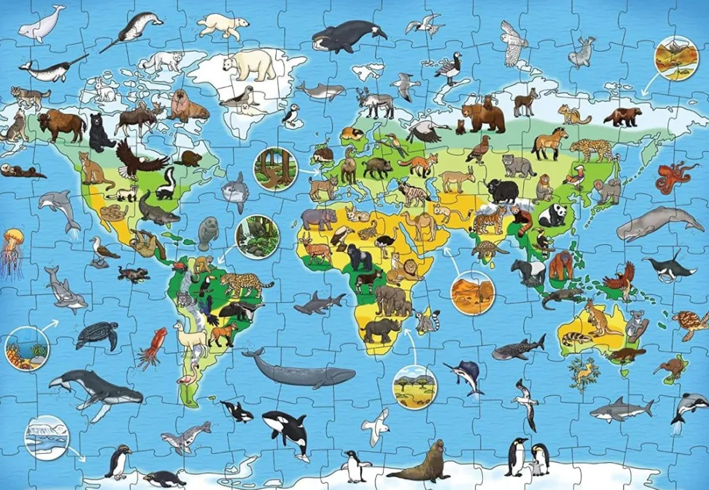 Orchard Toys 300 Pieces & Under* - Animal World - 150 Piece Jigsaw Puzzle