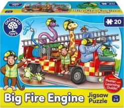 Orchard Toys 100 Pieces & Under* - Big Fire Engine - 20 Piece Jigsaw Puzzle