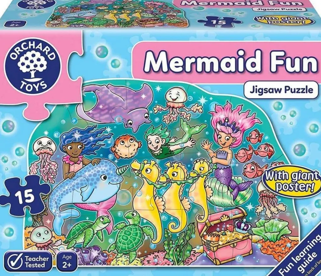 Orchard Toys 100 Pieces & Under* - Mermaid Fun - 15 Piece Jigsaw Puzzle