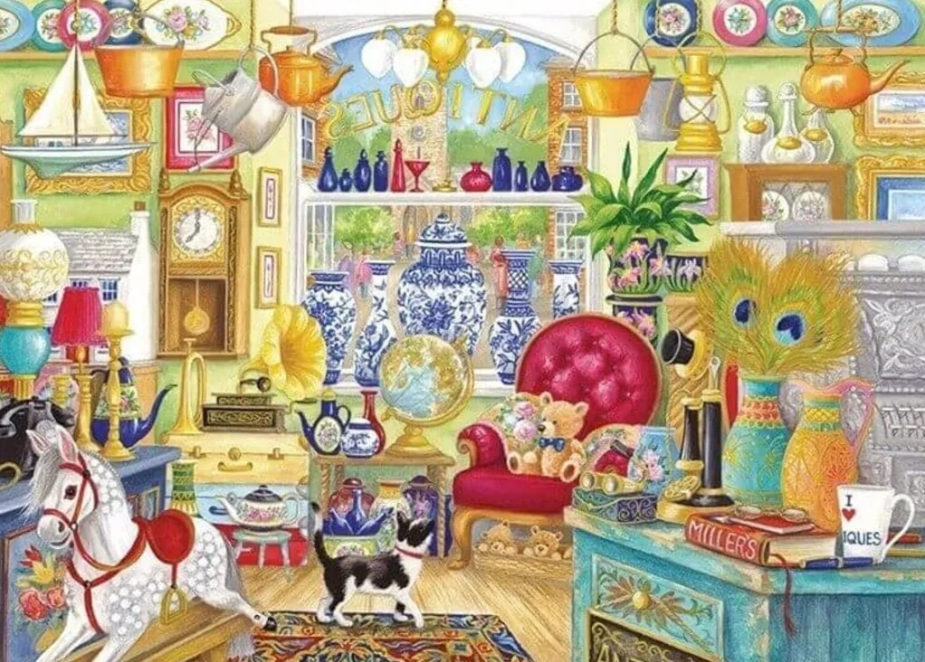 Otter House 1000 Pieces* - Antique Shop - 1000 Piece Jigsaw Puzzle