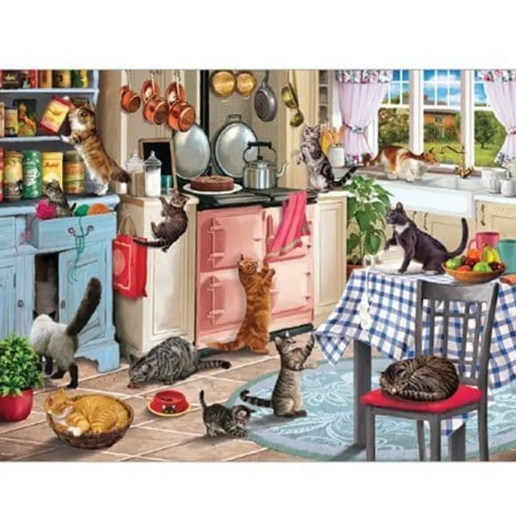Otter House 1000 Pieces* - Cats In The Kitchen - 1000 Piece Jigsaw Puzzle