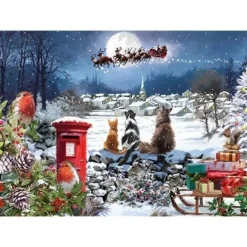 Otter House 1000 Pieces* - Christmas Delivery - 1000 Piece Jigsaw Puzzle