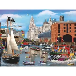 Otter House 1000 Pieces* - Dockside - 1000 Piece Jigsaw Puzzle