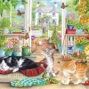 Otter House 1000 Pieces* - Greenhouse Cats - 1000 Piece Jigsaw Puzzle