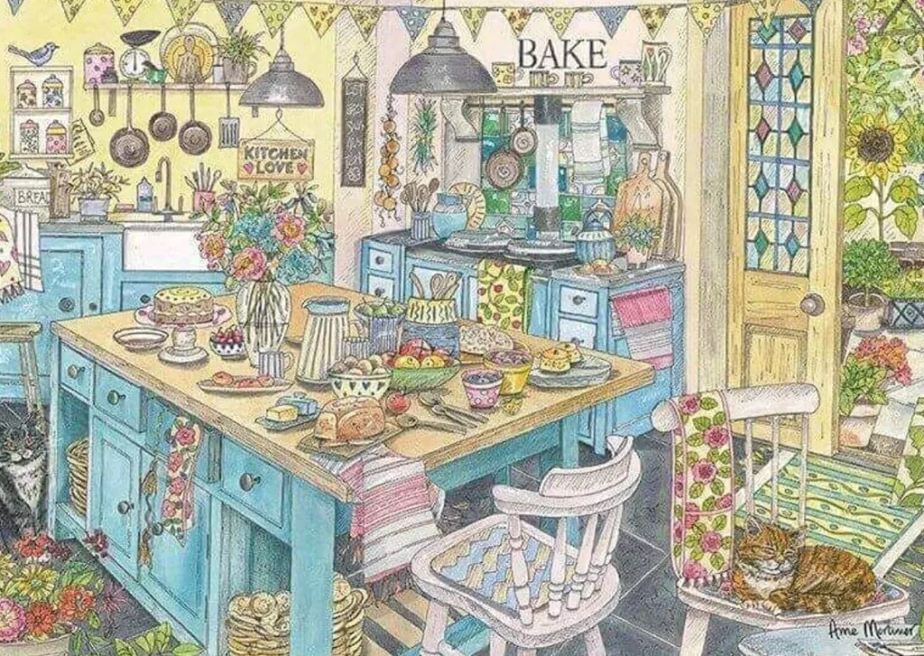 Otter House 1000 Pieces* - Kitchen Love - 1000 Piece Jigsaw Puzzle