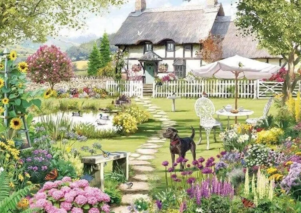 Otter House 1000 Pieces* - The Thatched Cottage - 1000 Piece Jigsaw Puzzle