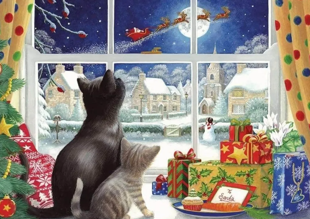 Otter House 1000 Pieces* - Waiting For Santa - 1000 Piece Jigsaw Puzzle