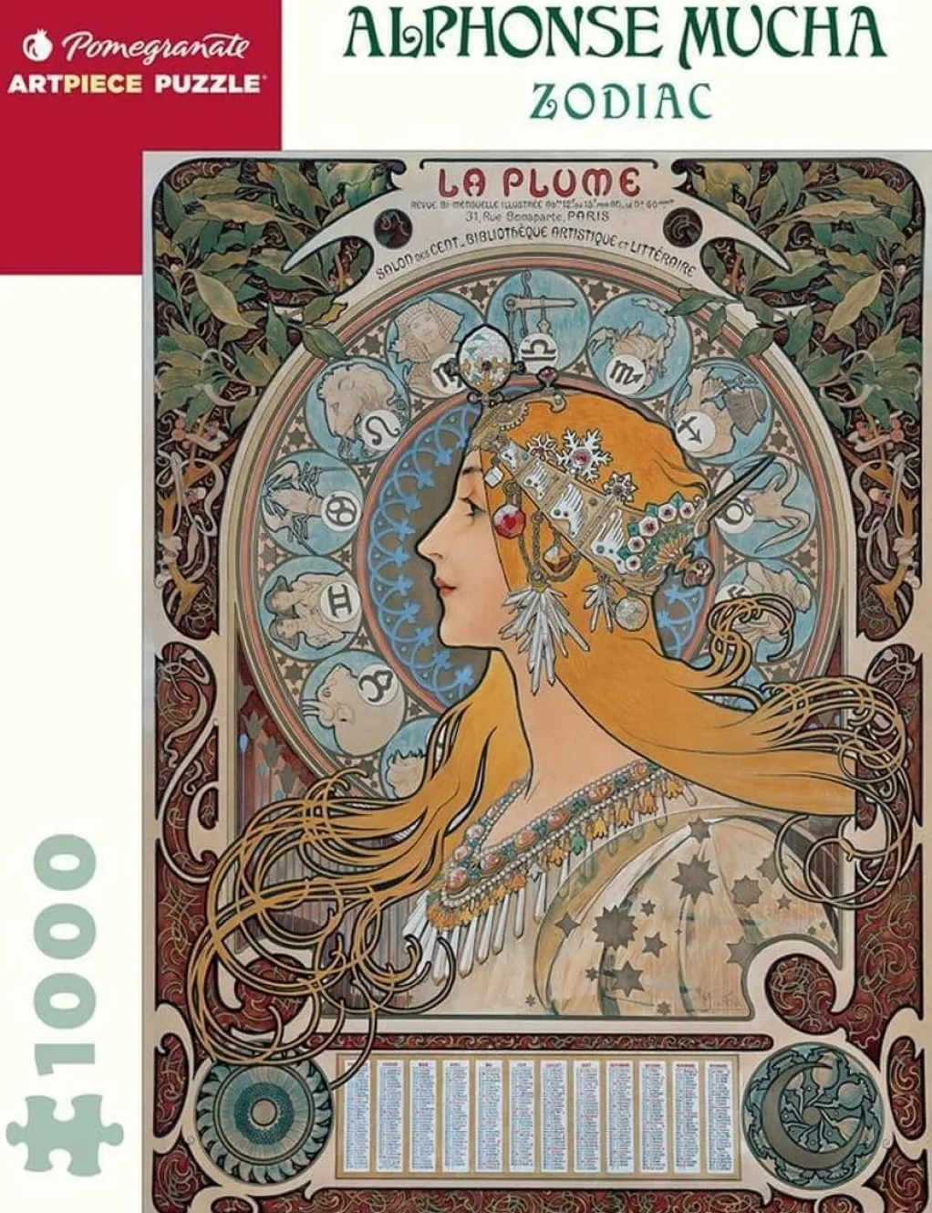 Pomegranate 1000 Pieces* - Alphonse Mucha Zodiac - 1000 Piece Jigsaw Puzzle
