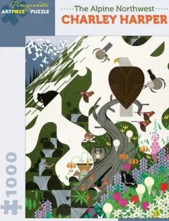 Pomegranate 1000 Pieces* - Charley Harper - Alpine Northwest - 1000 Piece Jigsaw Puzzle