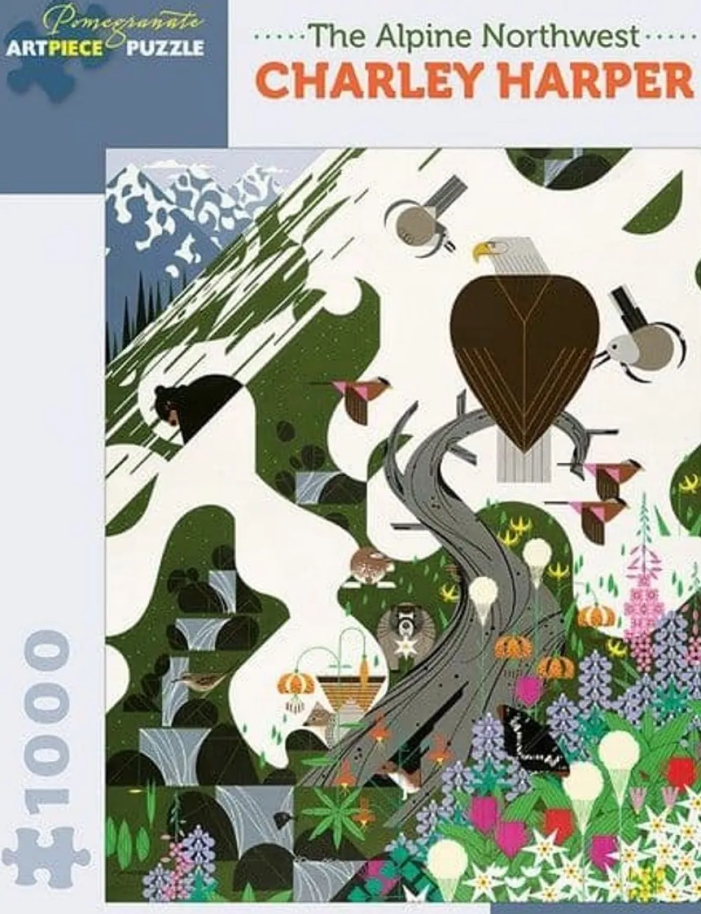 Pomegranate 1000 Pieces* - Charley Harper - Alpine Northwest - 1000 Piece Jigsaw Puzzle