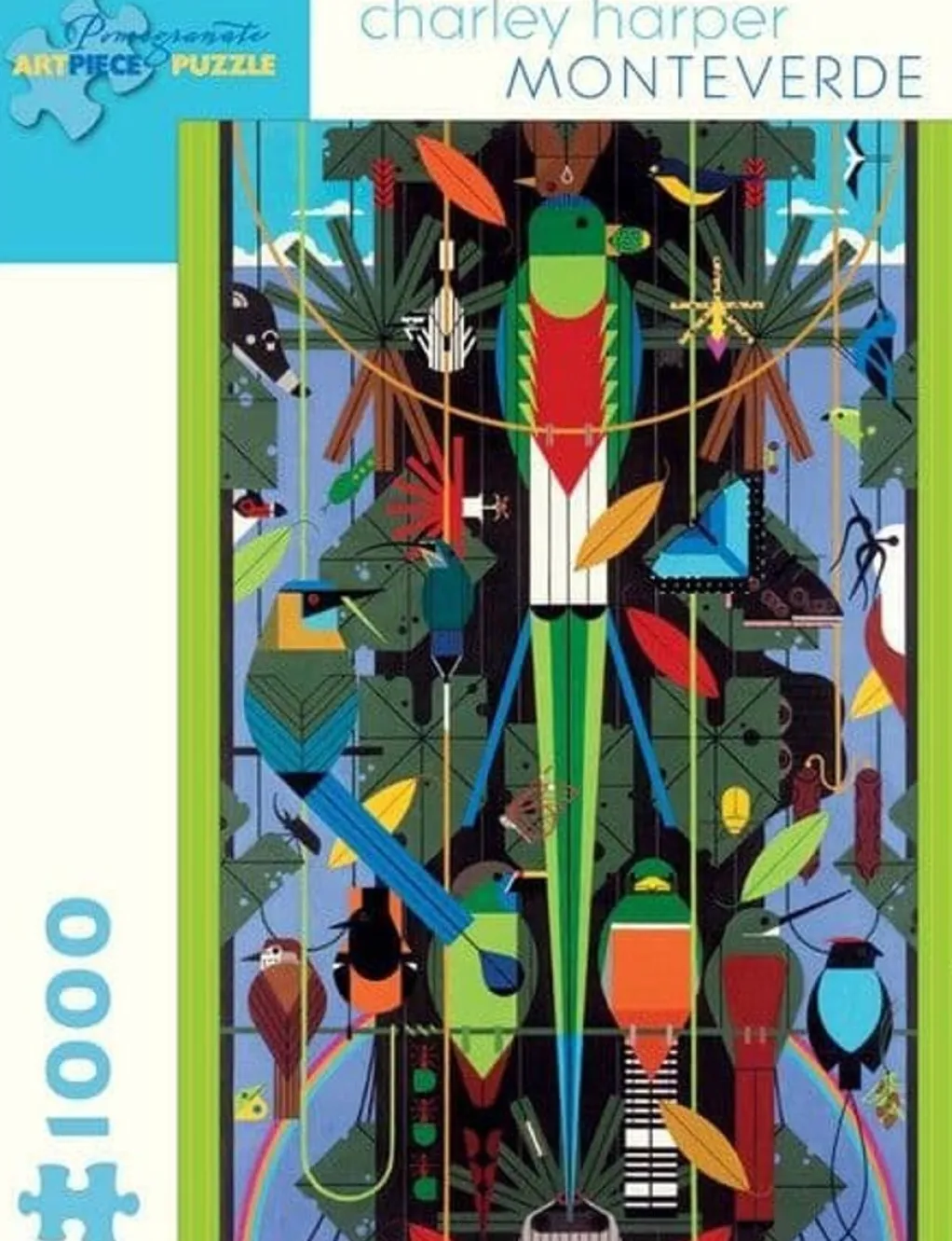 Pomegranate 1000 Pieces* - Charley Harper - Monteverde - 1000 Piece Jigsaw Puzzle