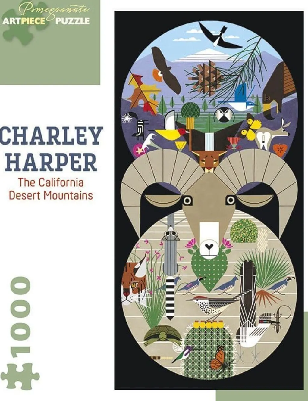 Pomegranate 1000 Pieces* - Charley Harper - California Desert - 1000 Piece Jigsaw Puzzle