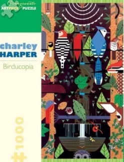 Pomegranate 1000 Pieces* - Charley Harper - Birdcopia - 1000 Piece Jigsaw Puzzle