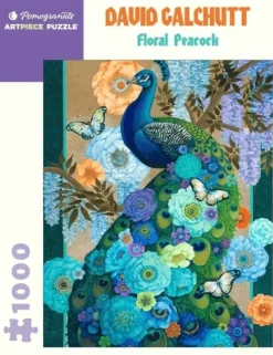 Pomegranate 1000 Pieces* - David Galchutt - Floral Peacock - 1000 Piece Jigsaw Puzzle