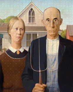 Pomegranate 1000 Pieces* - Grant Wood- American Gothic - 1000 Piece Jigsaw Puzzle