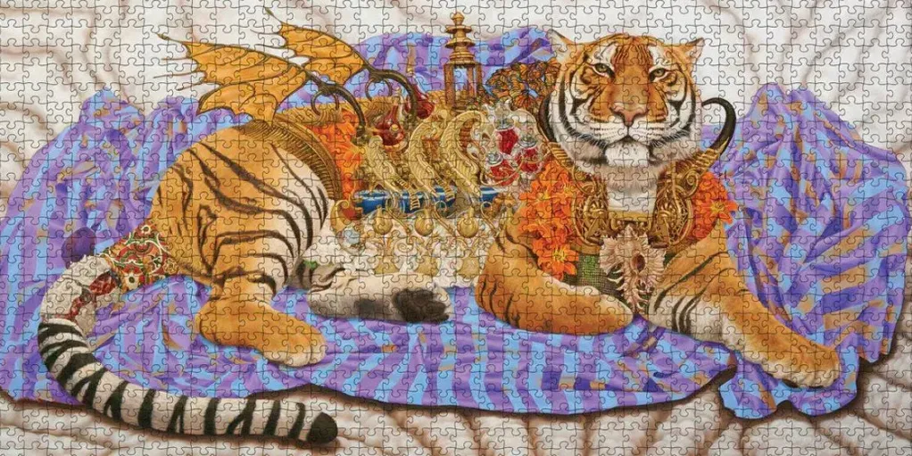 Pomegranate 1000 Pieces* - Heidi Taillefer - Durga'S Tiger - 1000 Piece Jigsaw Puzzle