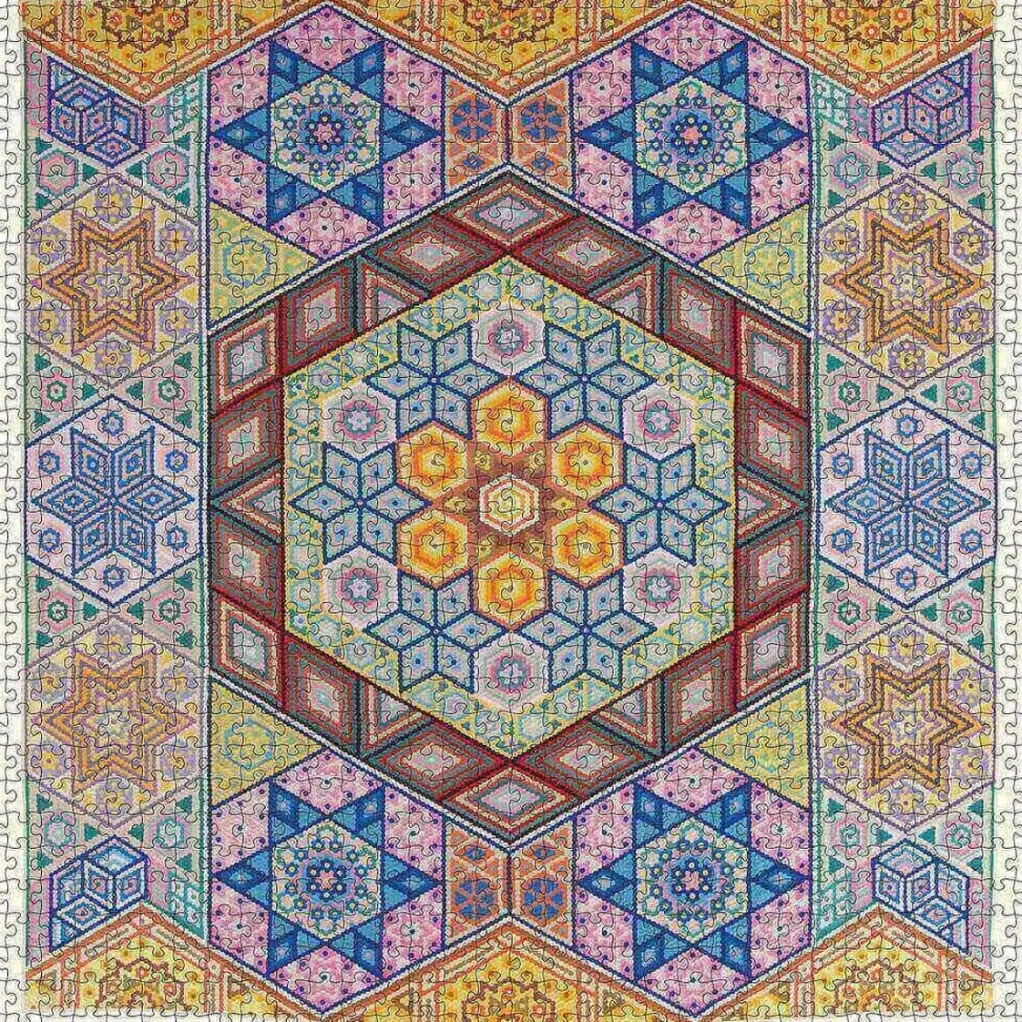 Pomegranate 1000 Pieces* - Mosaic Quilt - 1000 Piece Jigsaw Puzzle