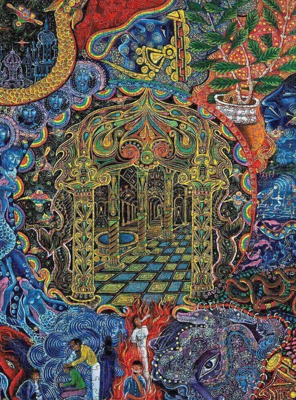 Pomegranate 1000 Pieces* - Pablo Amaringo - Golden Pagoda - 1000 Piece Jigsaw Puzzle