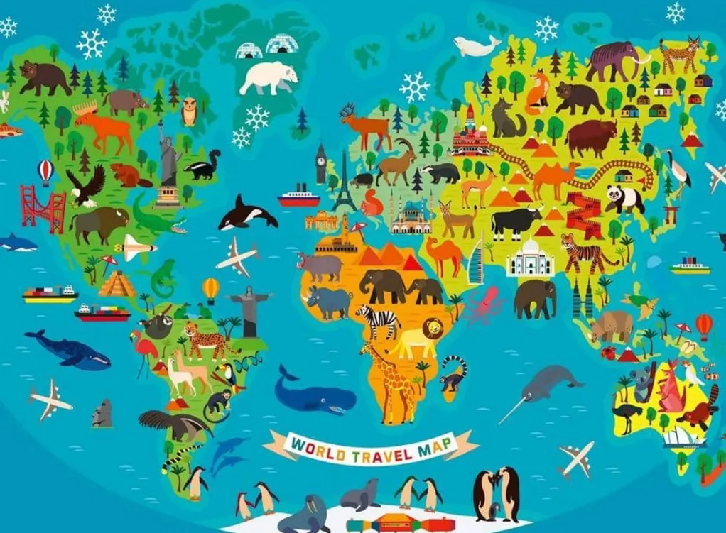 Ravensburger 300 Pieces & Under* - Animal World Map - 150Xxl Piece Jigsaw Puzzle