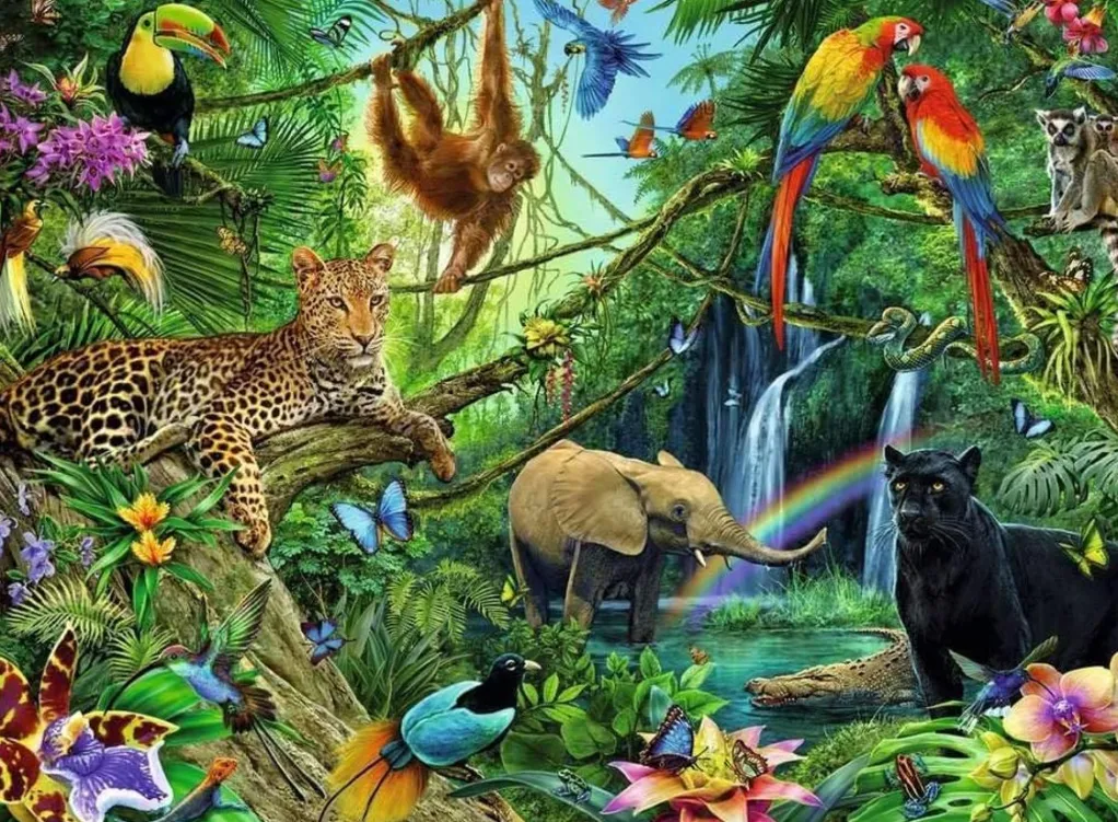 Ravensburger 300 Pieces & Under* - Animals In The Jungle - 200Xxl Piece Jigsaw Puzzle