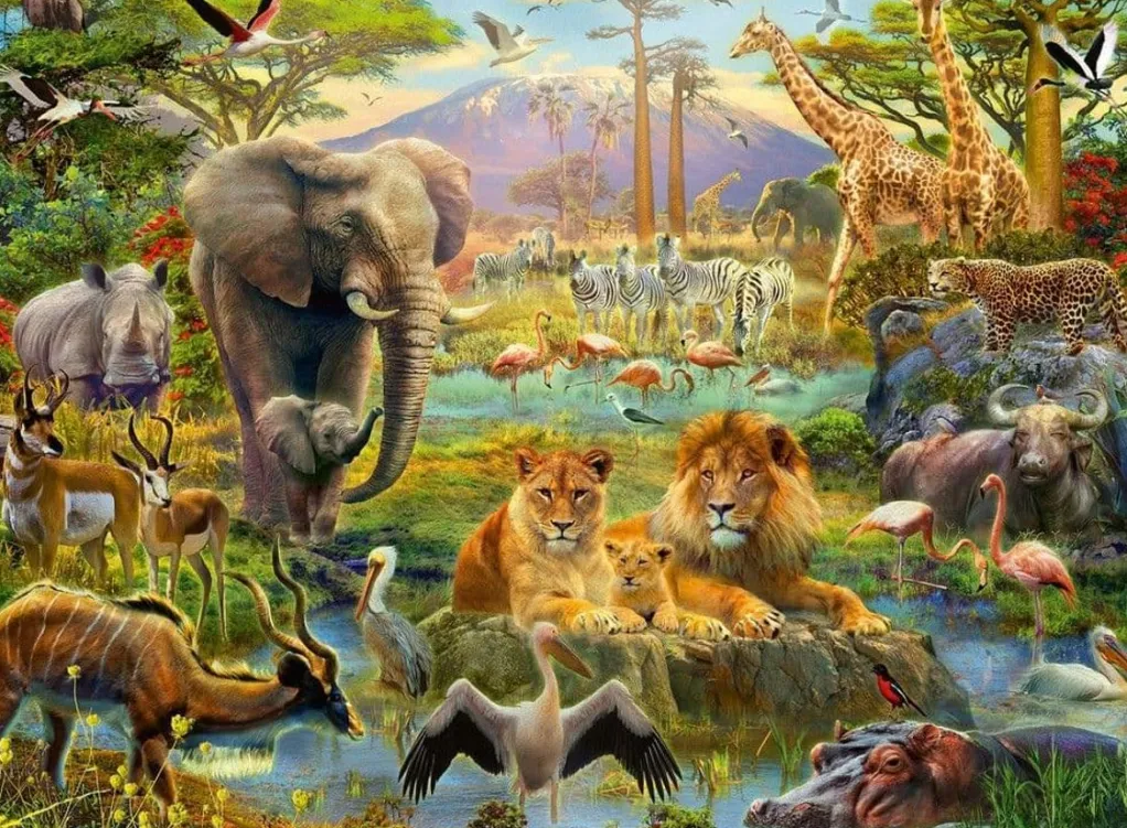 Ravensburger 300 Pieces & Under* - Animals Of The Savanna - 200Xxl Piece Jigsaw Puzzle
