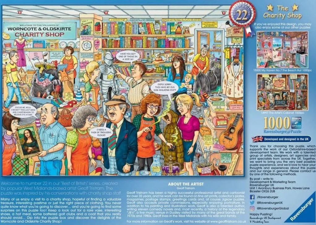 Ravensburger 1000 Pieces* - Best Of British - The Charity Shop - 1000 Piece Jigsaw Puzzle