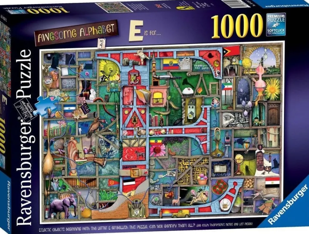 Ravensburger 1000 Pieces* - Colin Thompson - Awesome Alphabet E - 1000 Piece Jigsaw Puzzle
