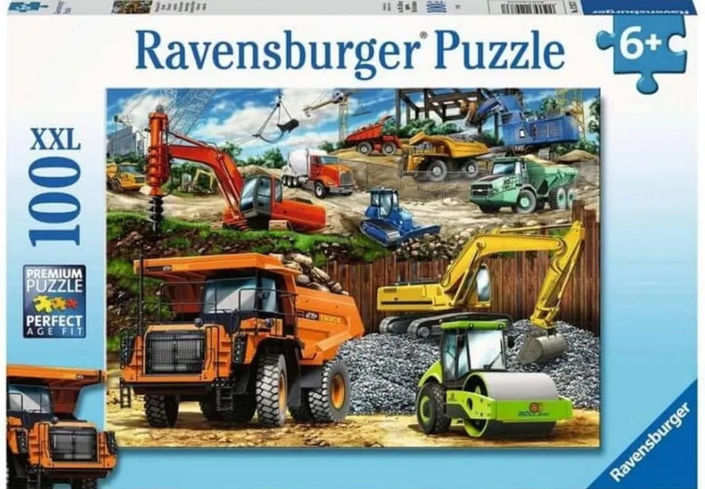 Ravensburger 100 Pieces & Under* - Construction Vehicles 100Xxl Piece Jigsaw Puzzle