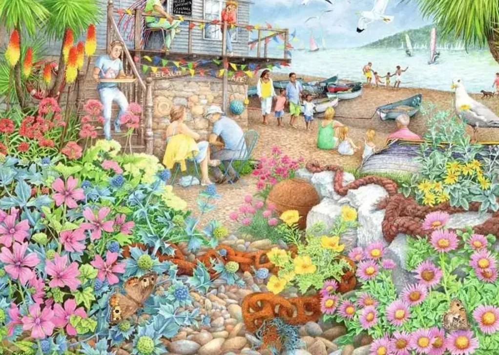 Ravensburger 1000 Pieces* - Cosy Cafe No 1 - Beach Garden Cafe - 1000 Piece Jigsaw Puzzle