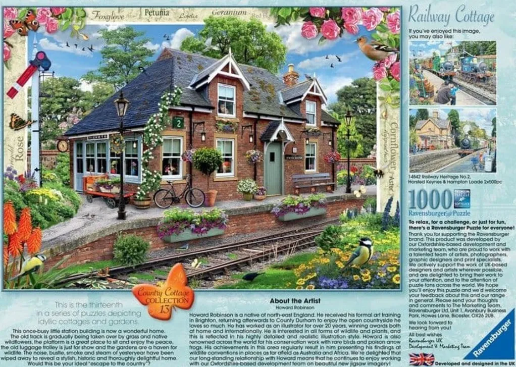 Ravensburger 1000 Pieces* - Country Cottage - Railway Cottage - 1000 Piece Jigsaw Puzzle