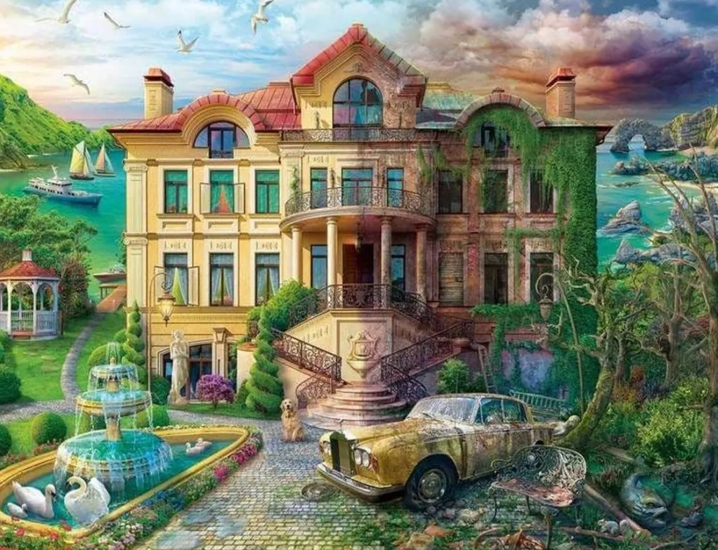 Ravensburger 2000 Pieces* - Cove Manor Echoes - 2000 Piece Jigsaw Puzzle