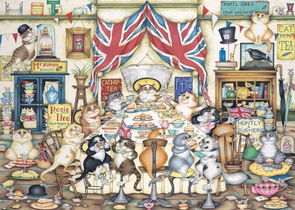 Ravensburger 1000 Pieces* - Crazy Cats - Afternoon At Tiddles - 1000 Piece Jigsaw Puzzle