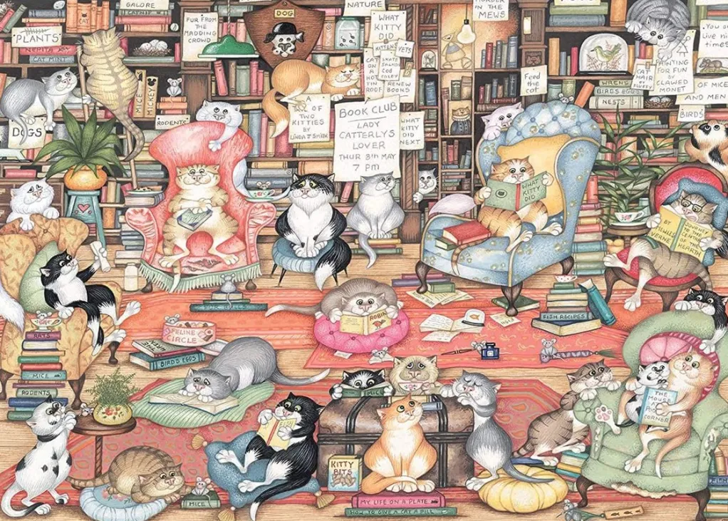 Ravensburger 1000 Pieces* - Crazy Cats - Bingley Bookclub, 1000 Piece Jigsaw Puzzle