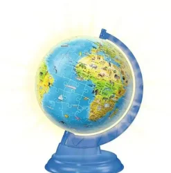 Ravensburger 300 Pieces & Under* - 3D Puzzle Ball Children'S World Map Light Up - 180 Pieces