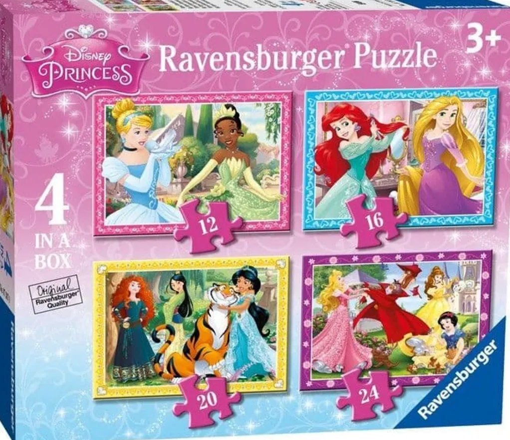 Ravensburger 100 Pieces & Under* - Disney Princesses - 4 In A Box Jigsaw Puzzle