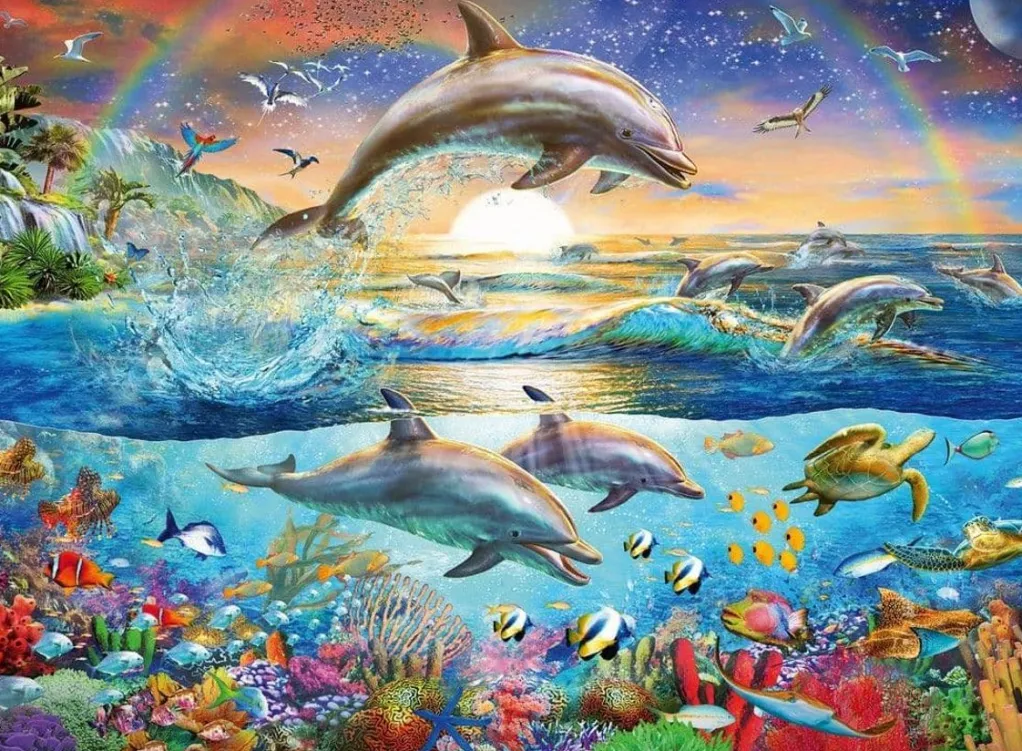 Ravensburger 300 Pieces & Under* - Dolphin Paradise - 300Xxl Piece Jigsaw Puzzle