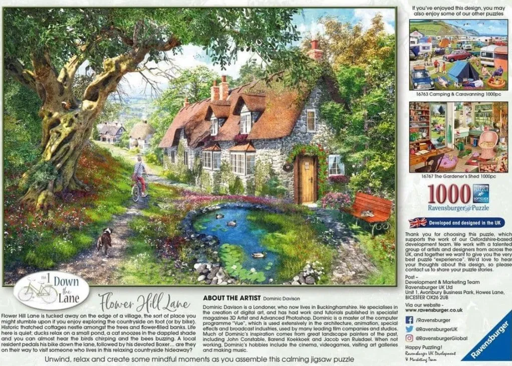 Ravensburger 1000 Pieces* - Down The Lane Flower Hill Lane 1000 Piece Jigsaw Puzzle