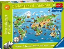 Ravensburger 100 Pieces & Under* - Endangered Animals Giant Floor - 60 Piece Jigsaw Puzzle