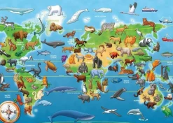Ravensburger 100 Pieces & Under* - Endangered Animals Giant Floor - 60 Piece Jigsaw Puzzle
