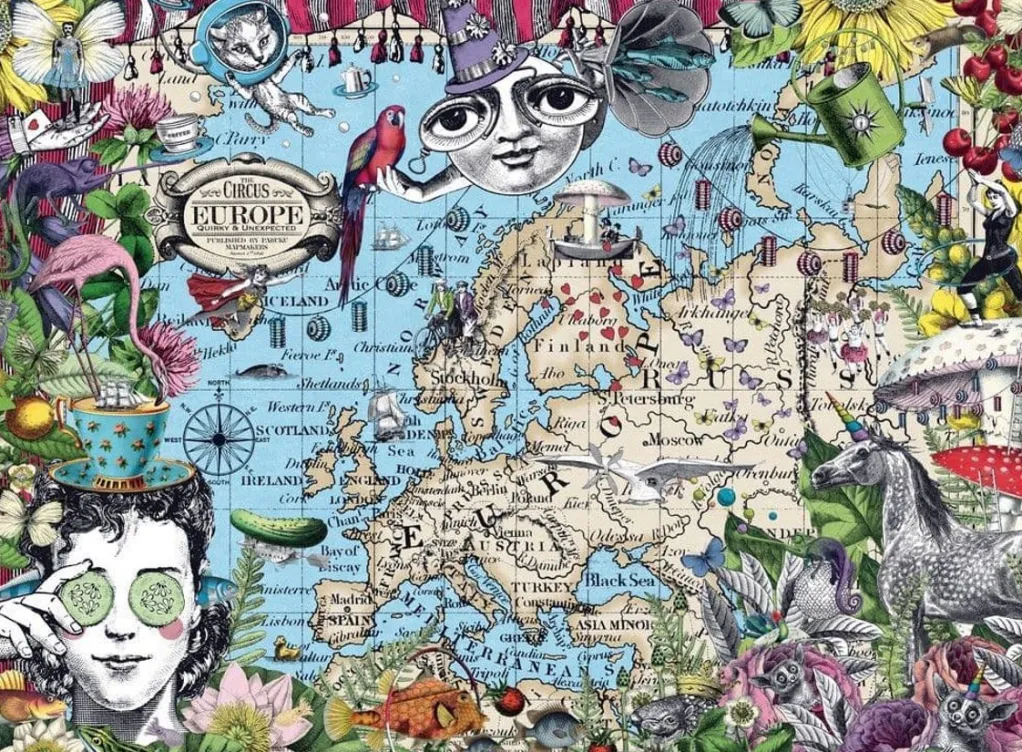 Ravensburger 500 Pieces* - European Map Quirky Circus, 500 Piece Jigsaw Puzzle